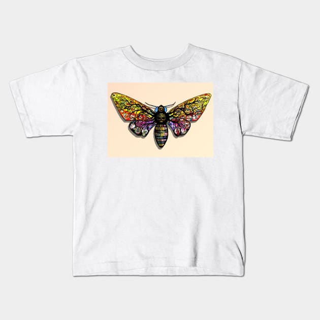 Death Head Moth Kids T-Shirt by BLZBob